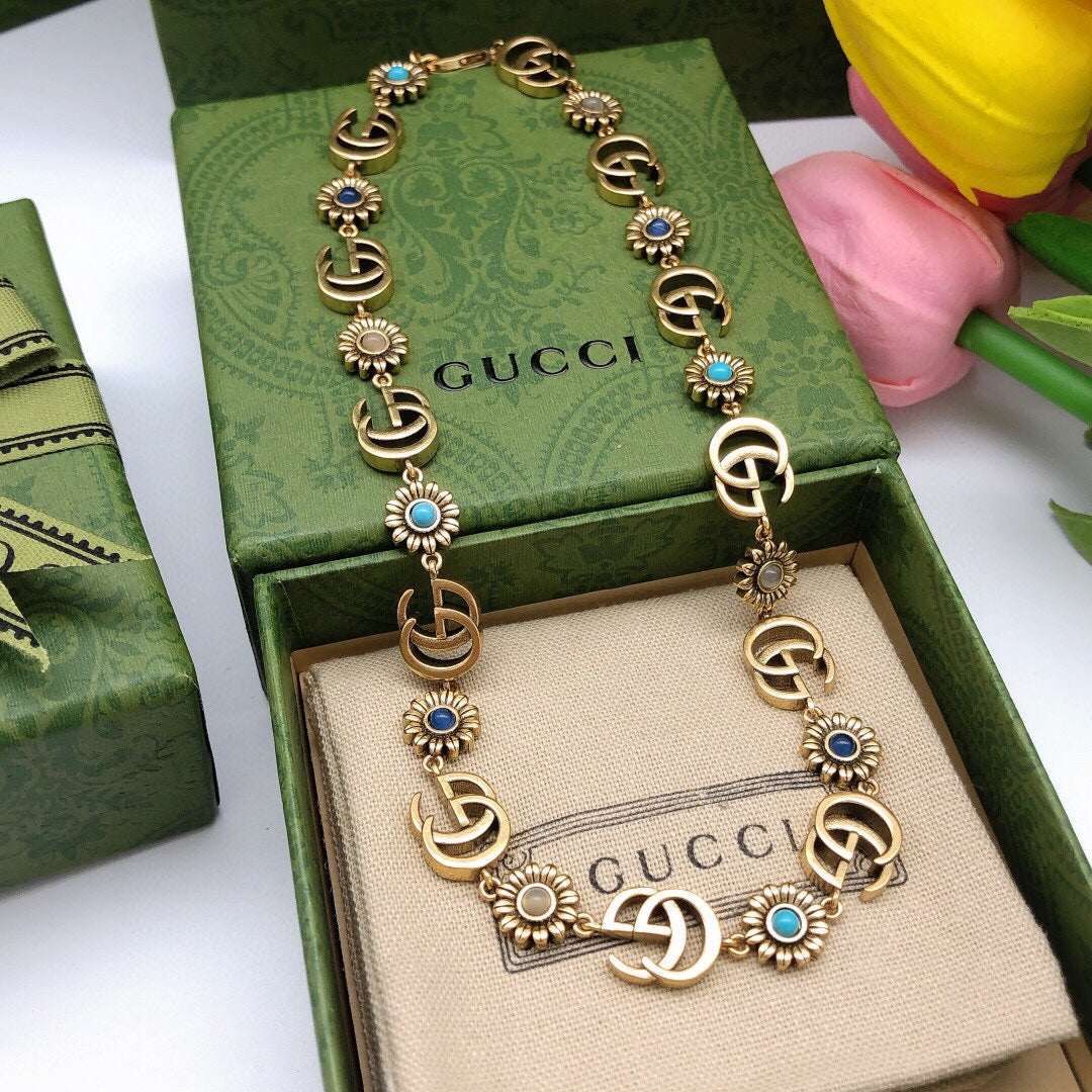 Gucci Flower Choker Necklace
