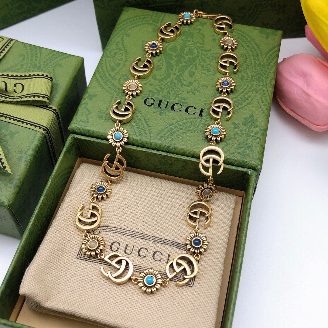Gucci Flower Choker Necklace