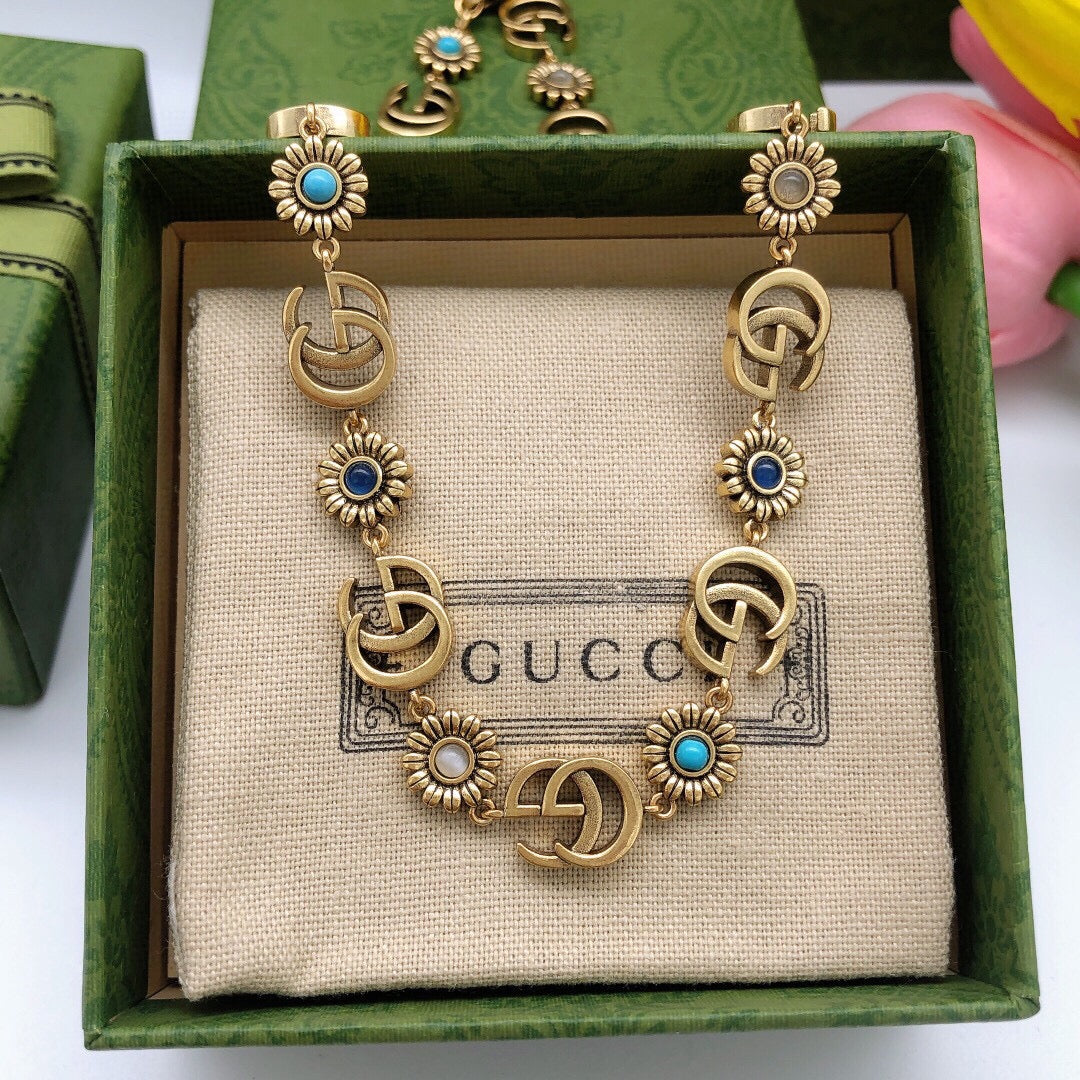 Gucci Flower Choker Necklace