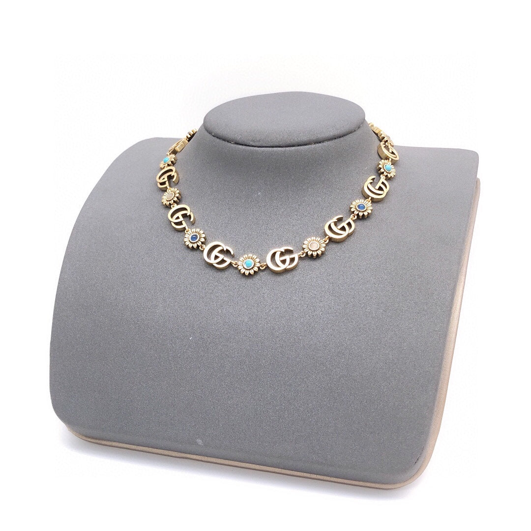Gucci Flower Choker Necklace