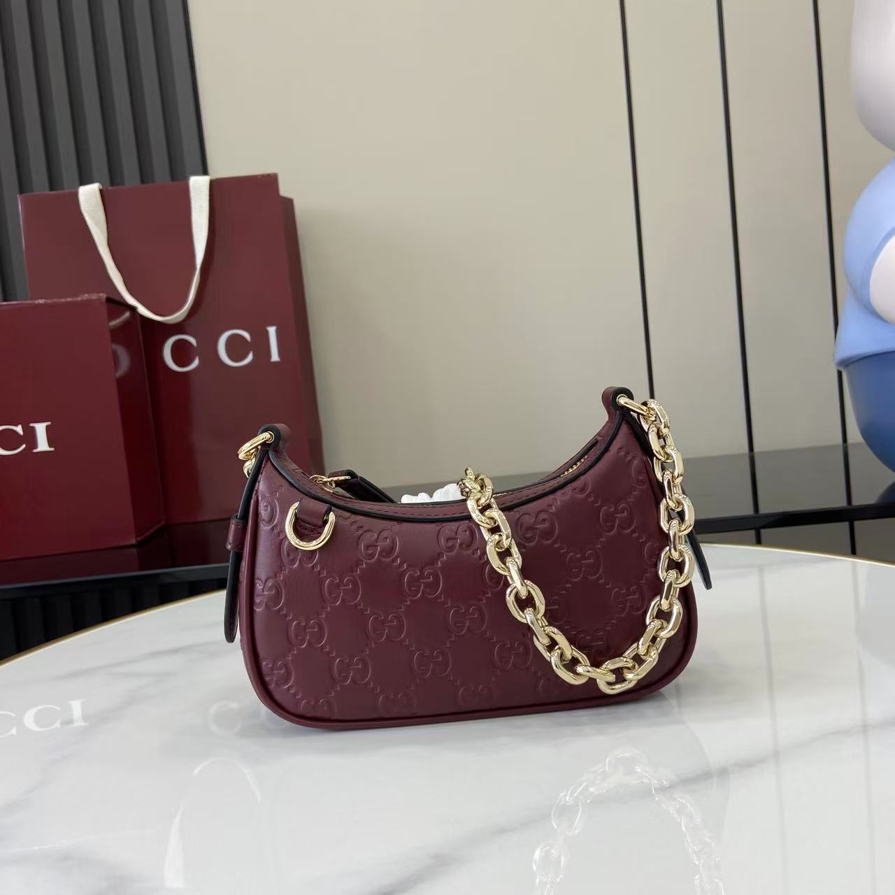 Gucci GG Emblem Mini Shoulder Bag