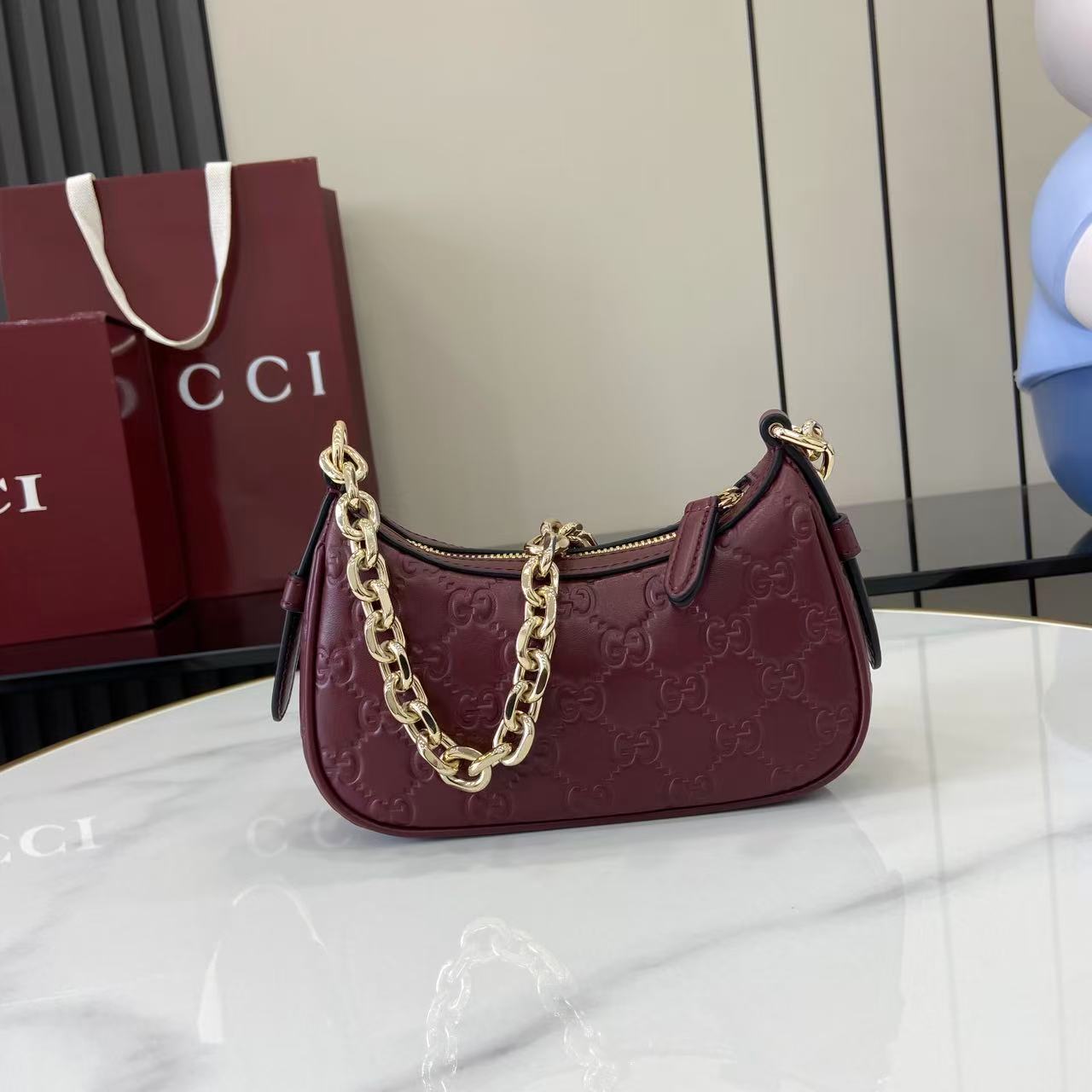 Gucci GG Emblem Mini Shoulder Bag