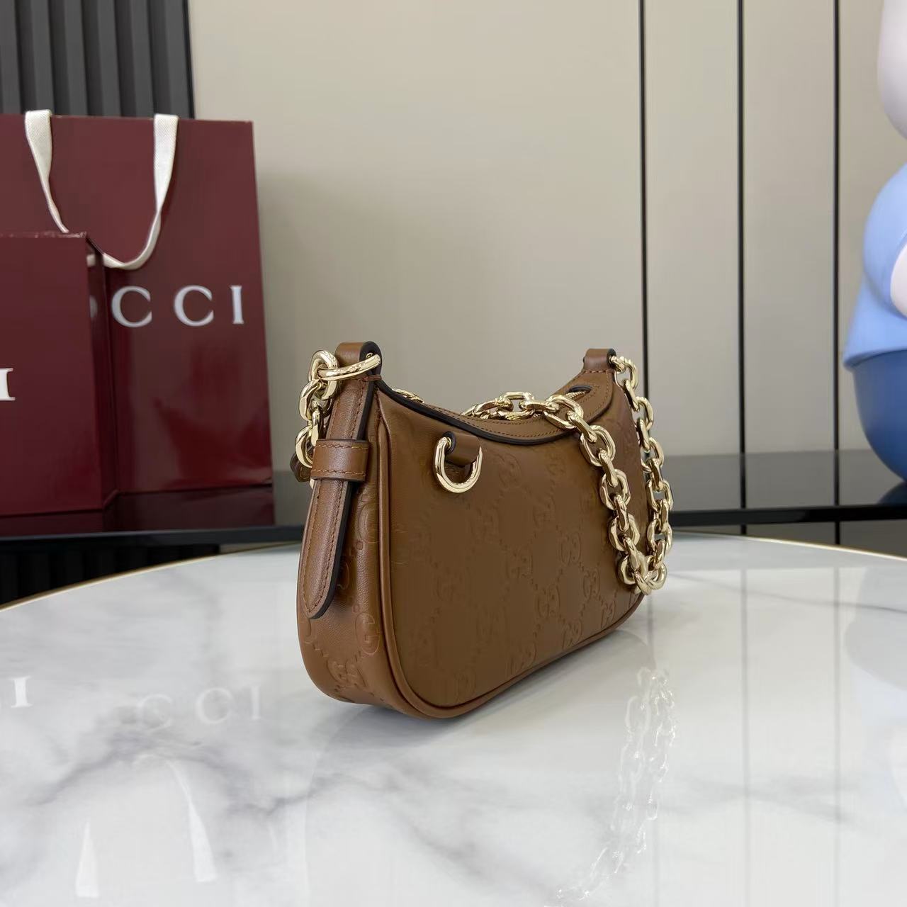 Gucci GG Emblem Mini Shoulder Bag