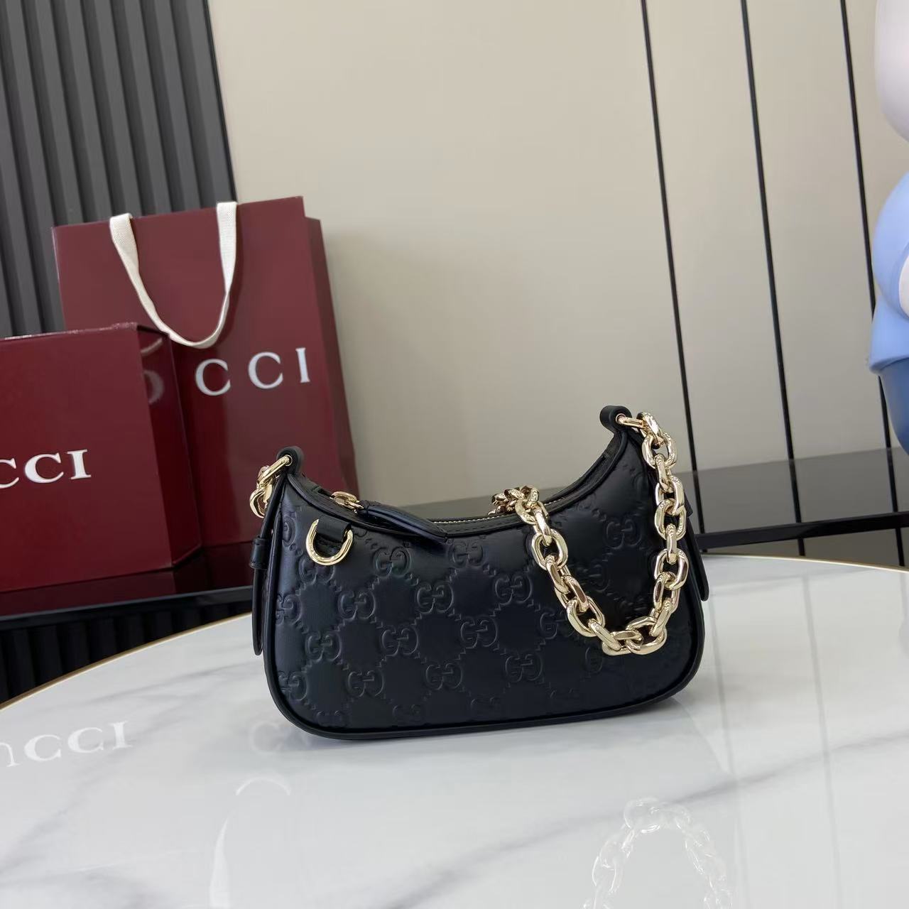 Gucci GG Emblem Mini Shoulder Bag