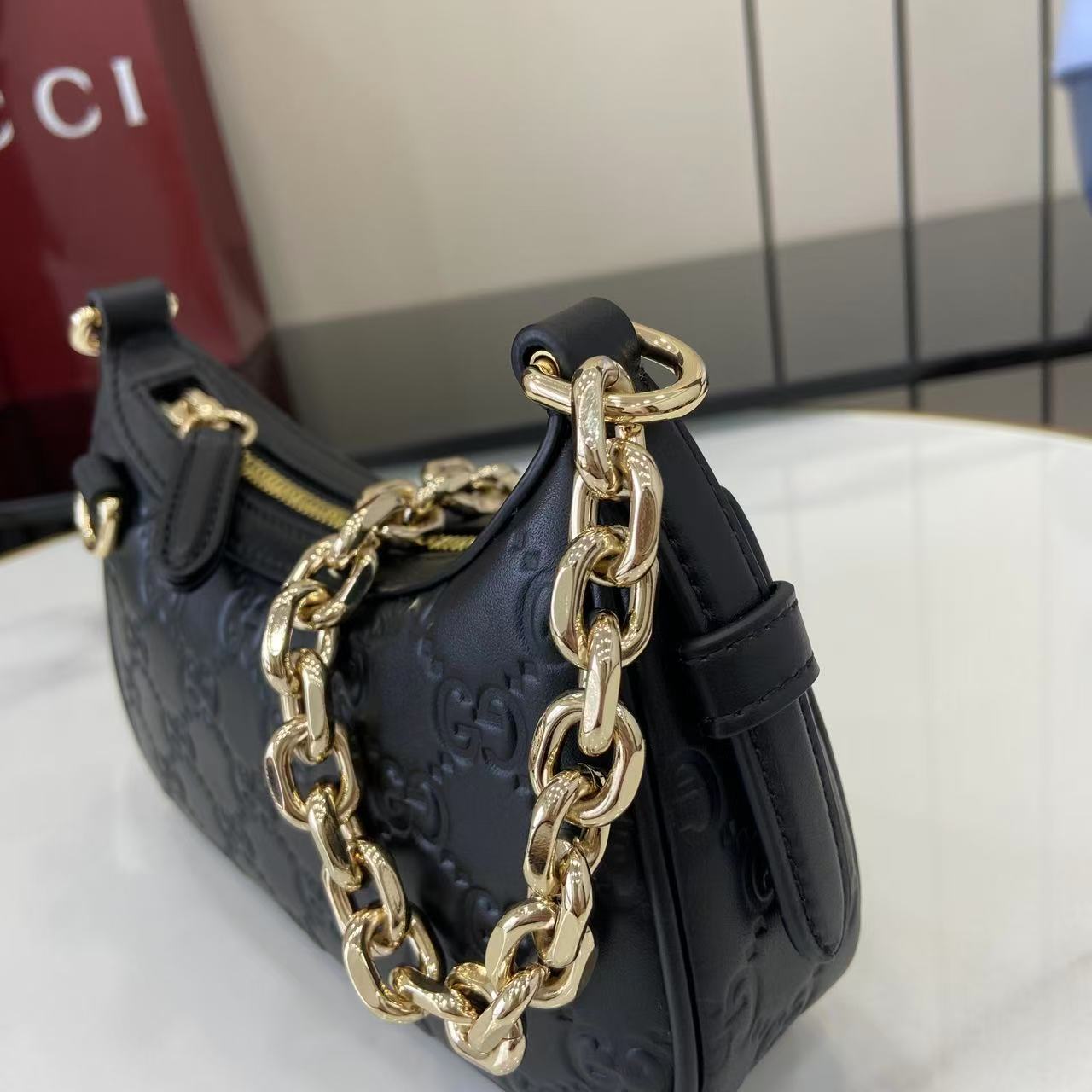 Gucci GG Emblem Mini Shoulder Bag