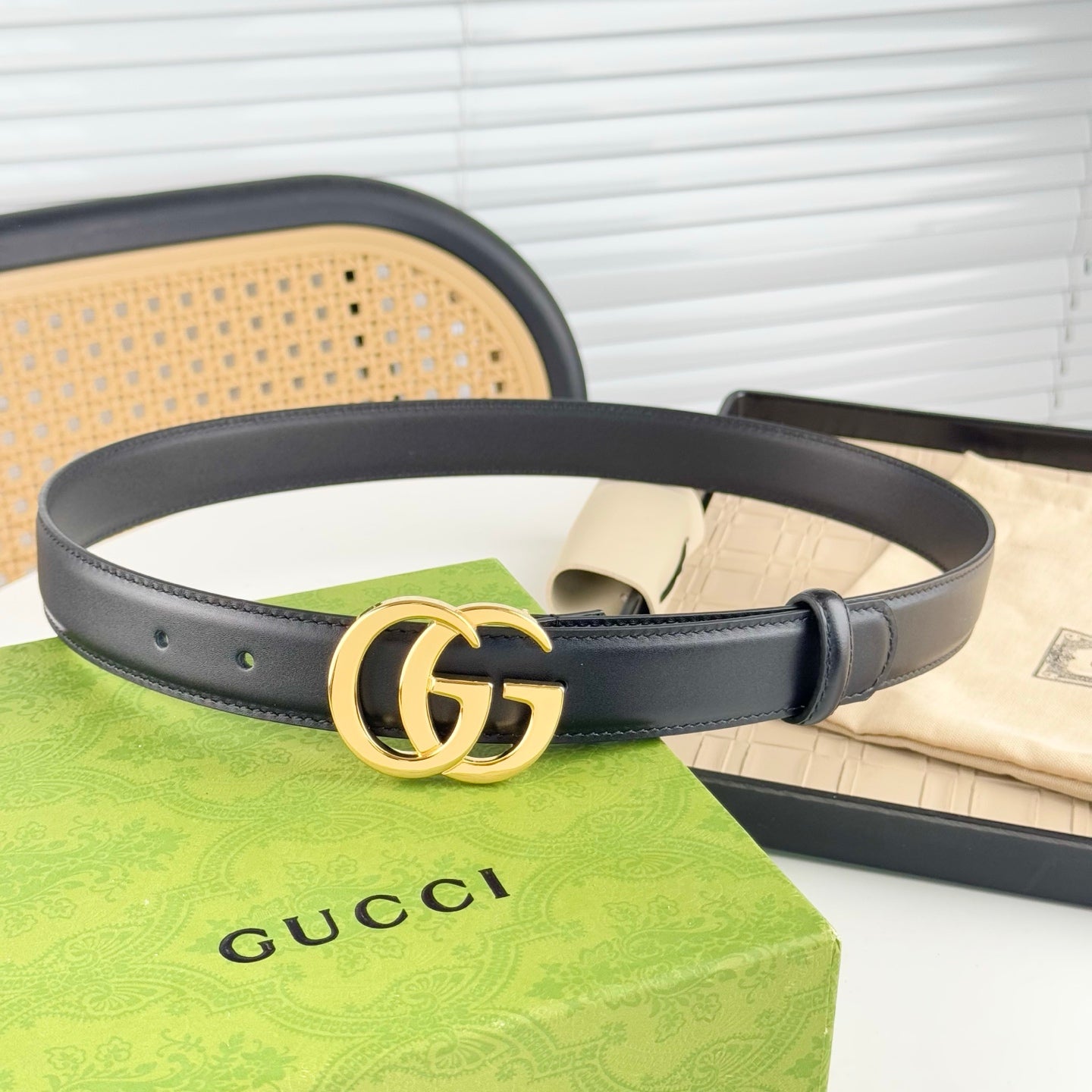 Gucci GG Marmont Leather Belt