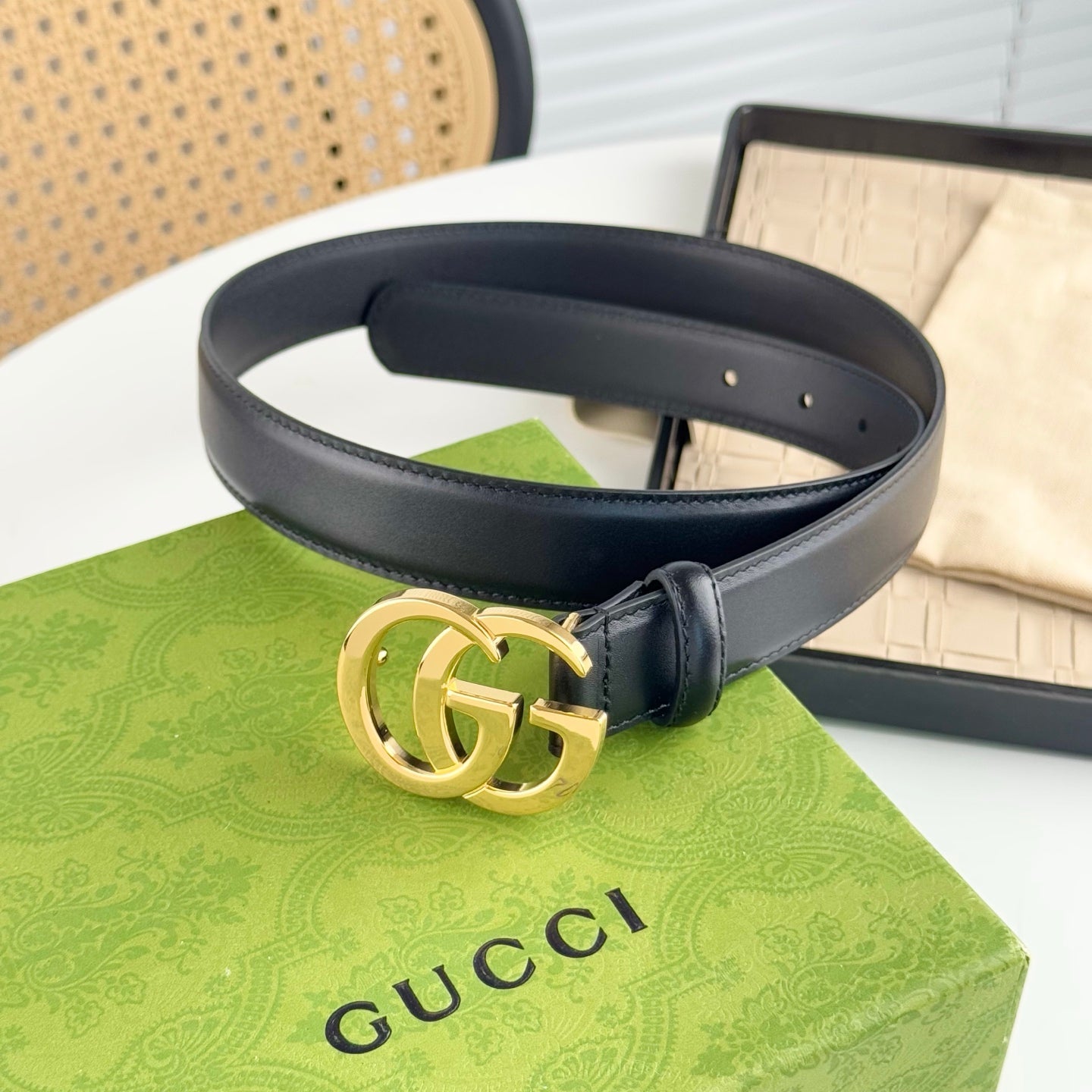 Gucci GG Marmont Leather Belt