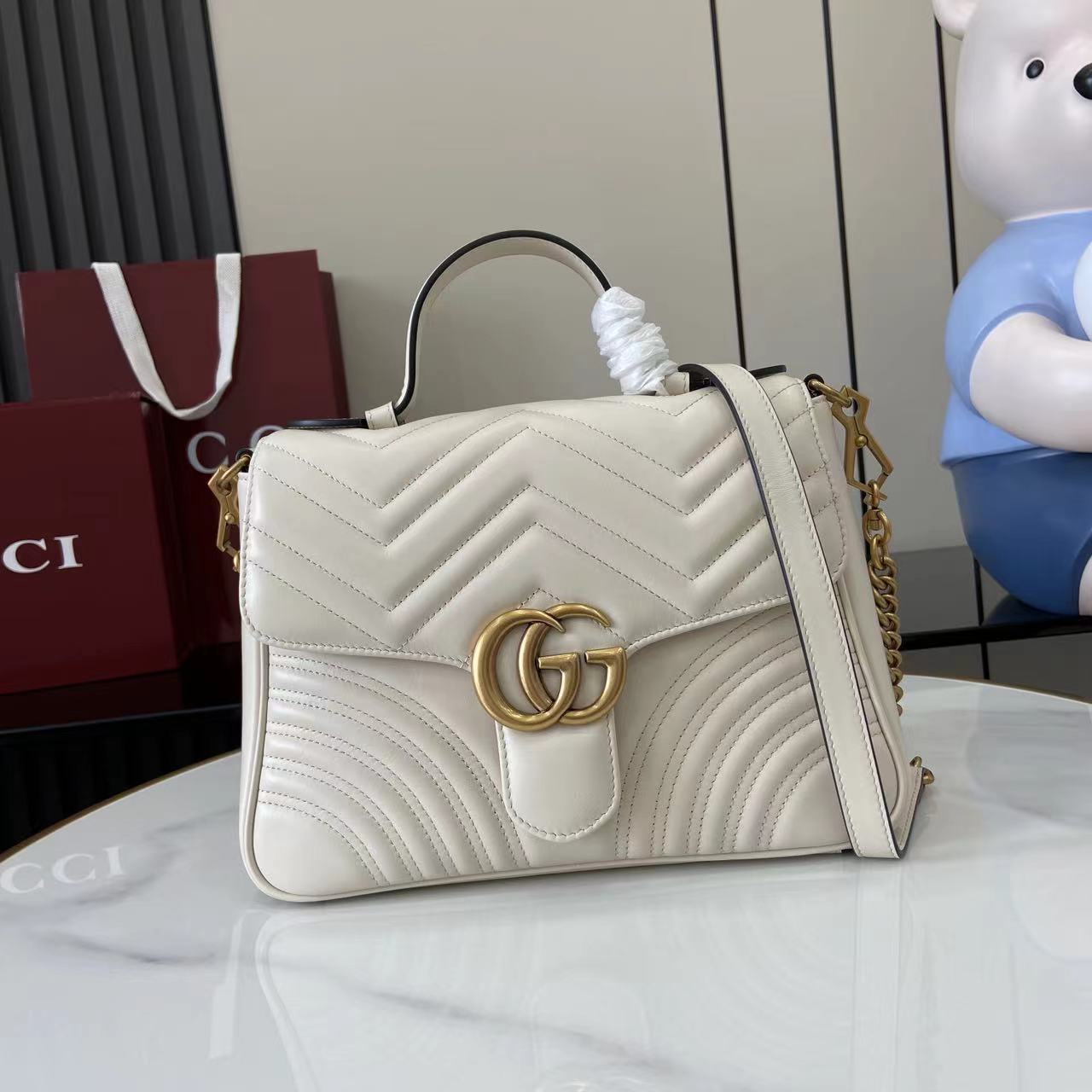 Gucci GG Marmont Medium Top Handle Bag