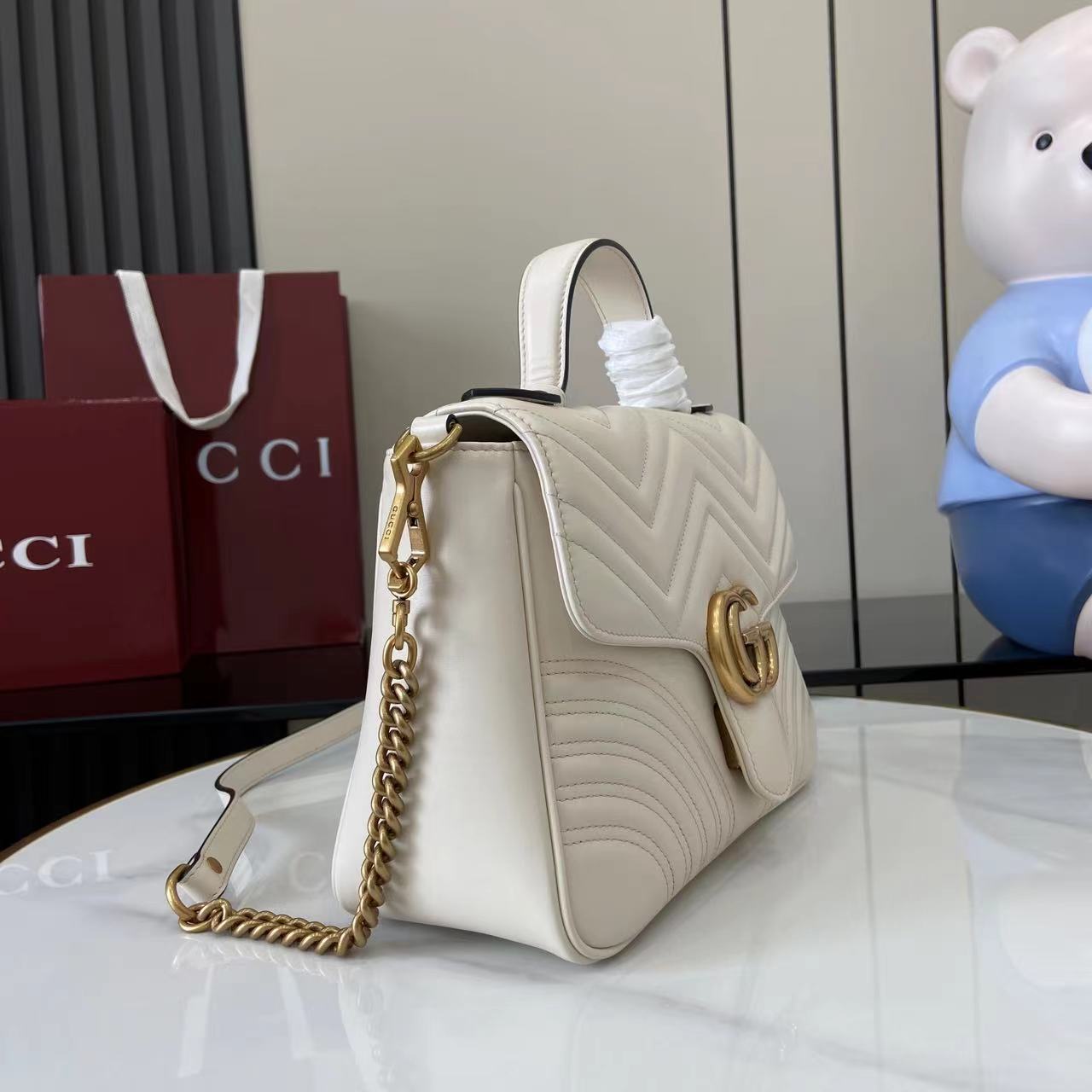Gucci GG Marmont Medium Top Handle Bag