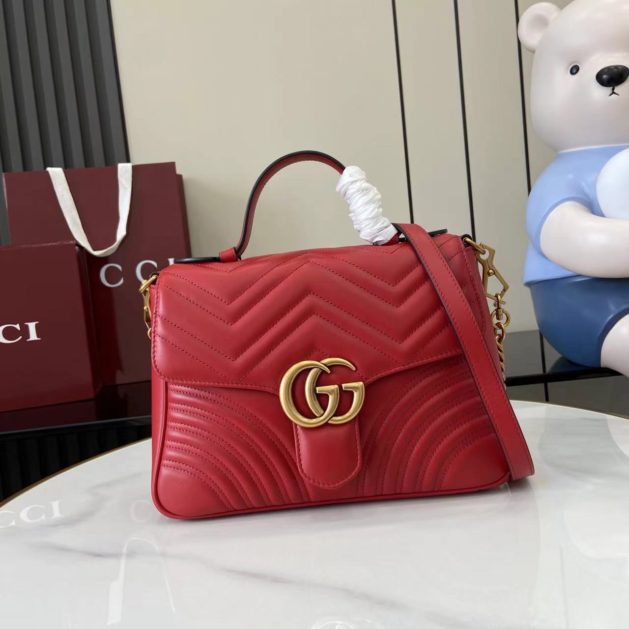 Gucci GG Marmont Medium Top Handle Bag