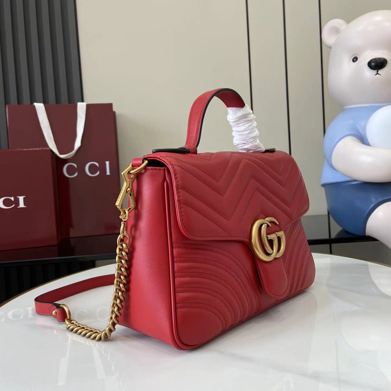 Gucci GG Marmont Medium Top Handle Bag