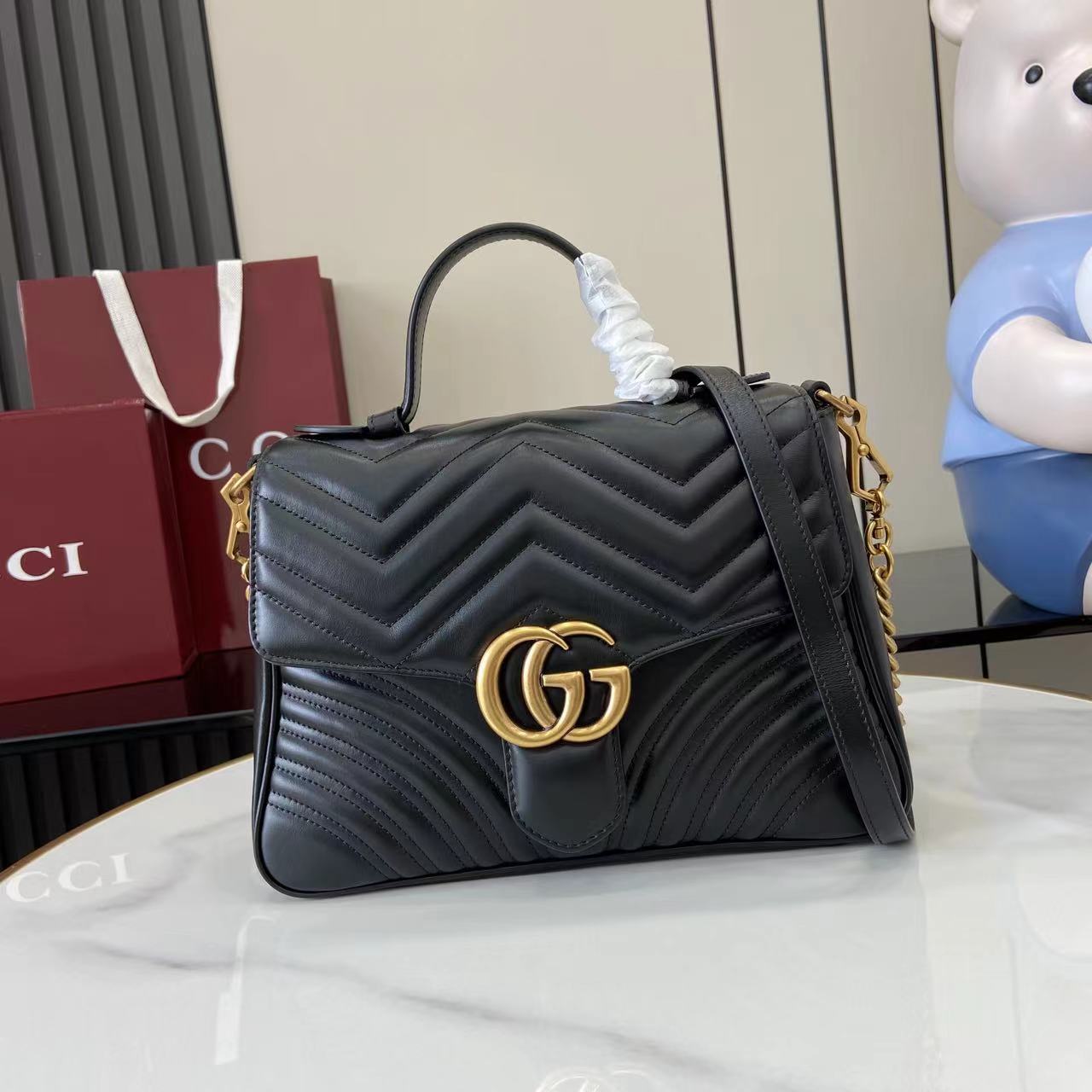 Gucci GG Marmont Medium Top Handle Bag
