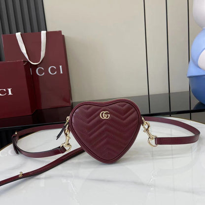 Gucci GG Marmont Mini Heart Bag
