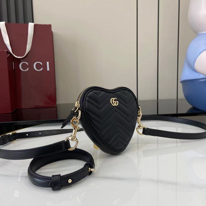 Gucci GG Marmont Mini Heart Bag