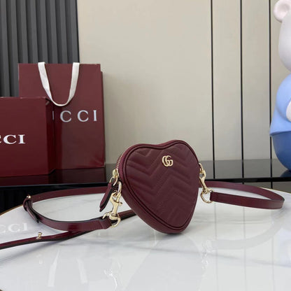 Gucci GG Marmont Mini Heart Bag