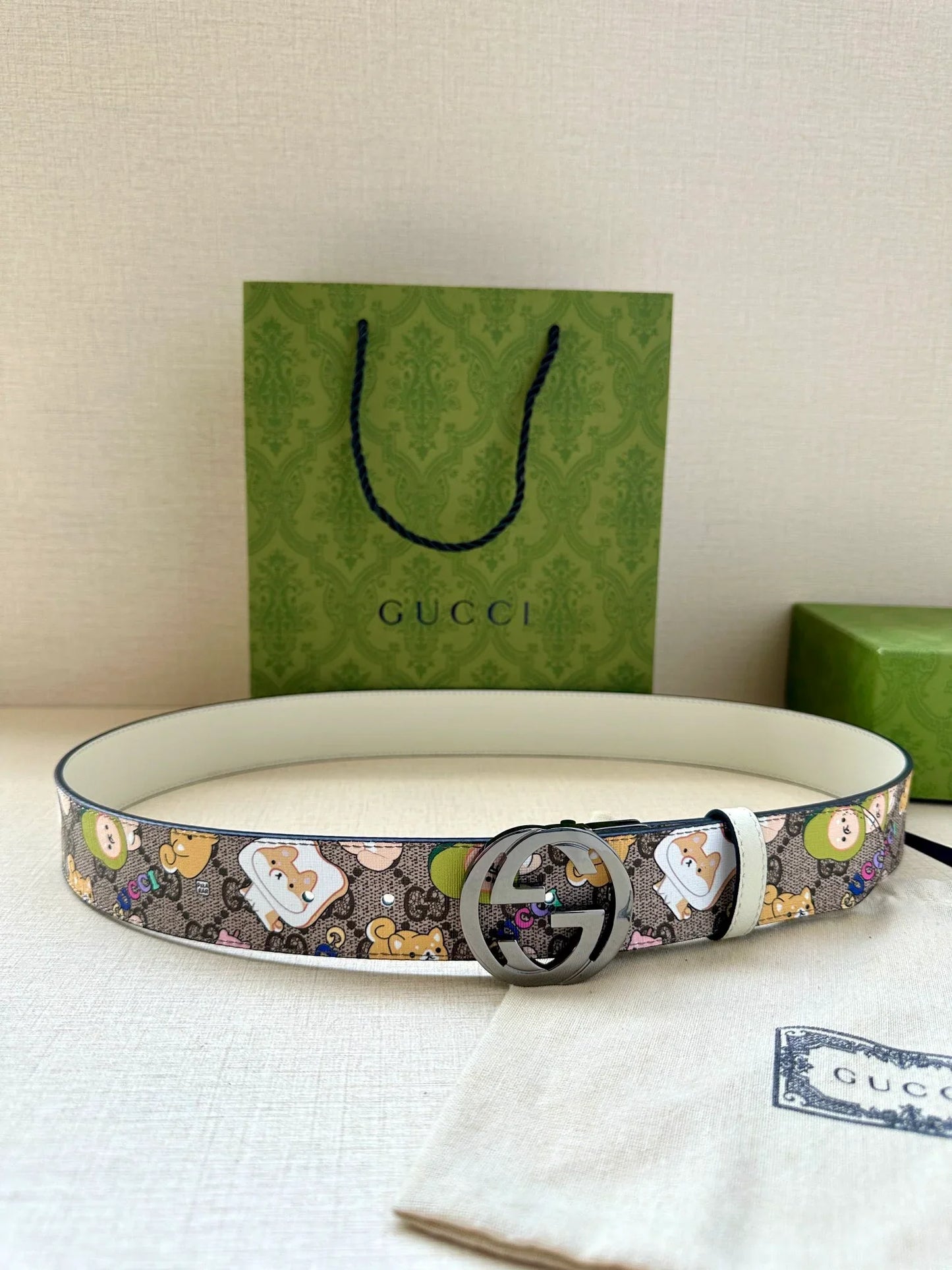 Gucci GG Supreme Doraemon Belt
