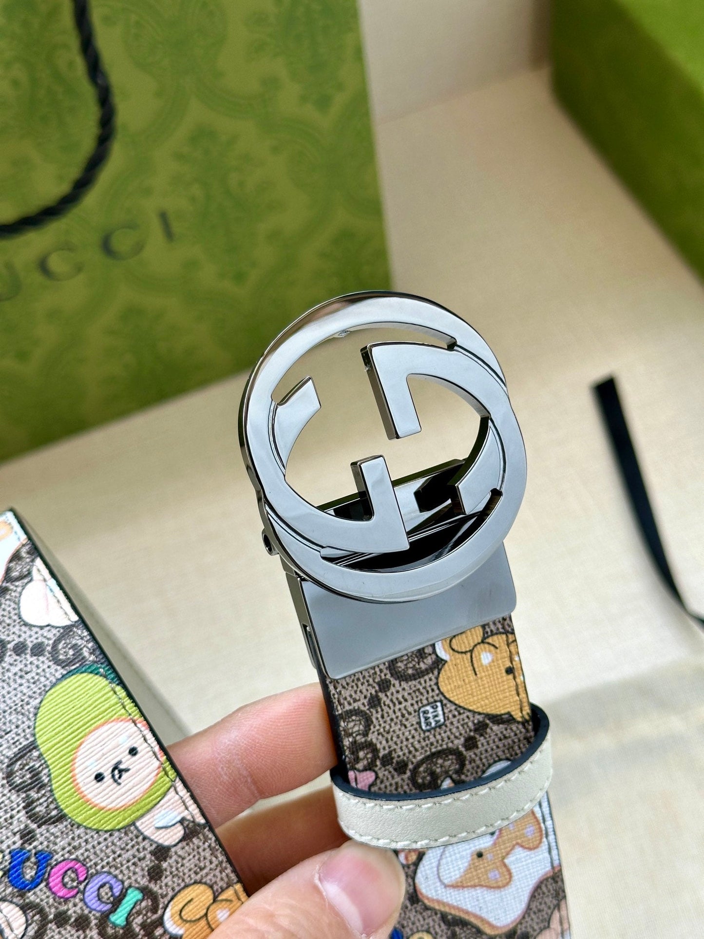 Gucci GG Supreme Doraemon Belt