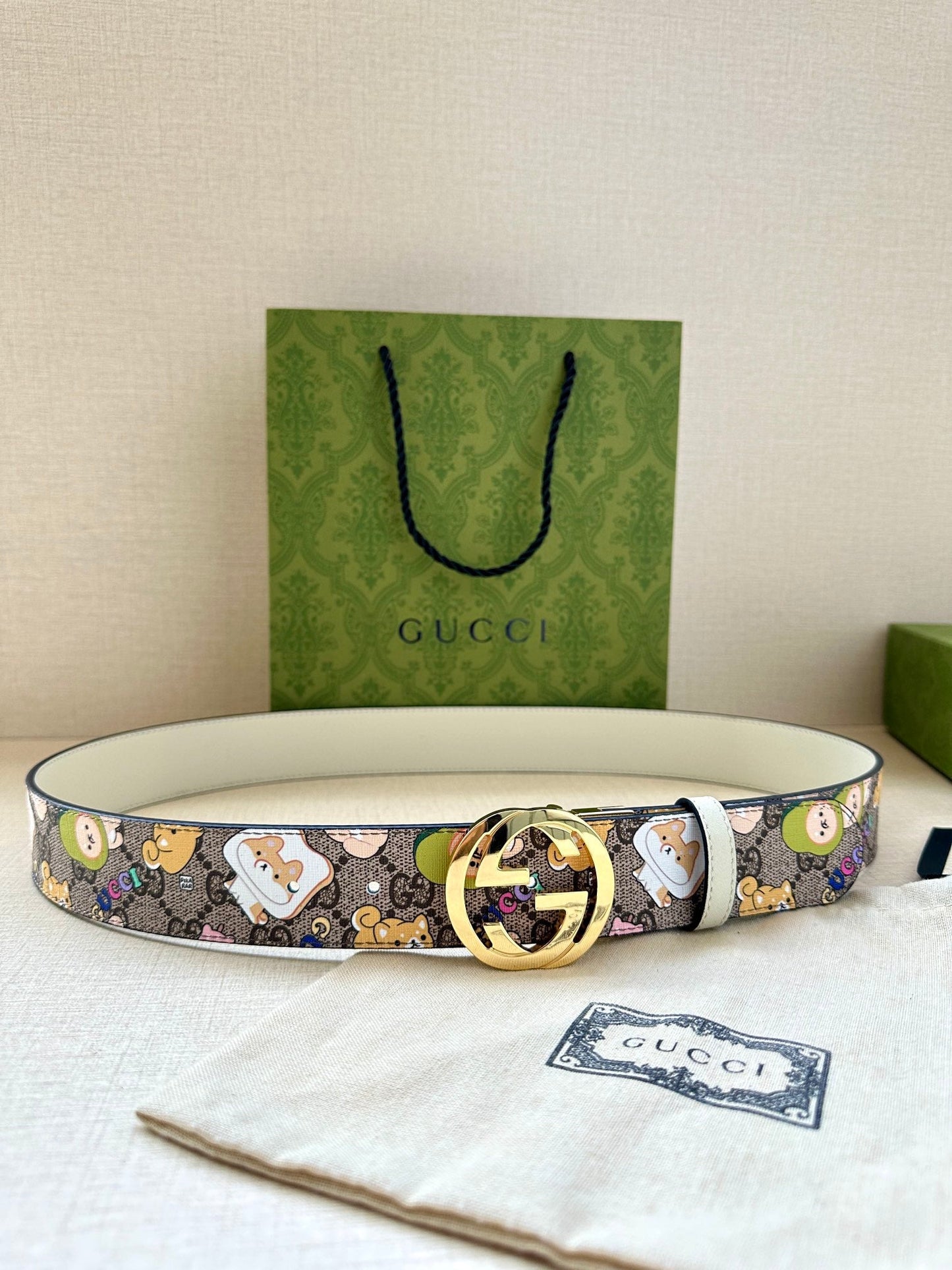 Gucci GG Supreme Doraemon Belt
