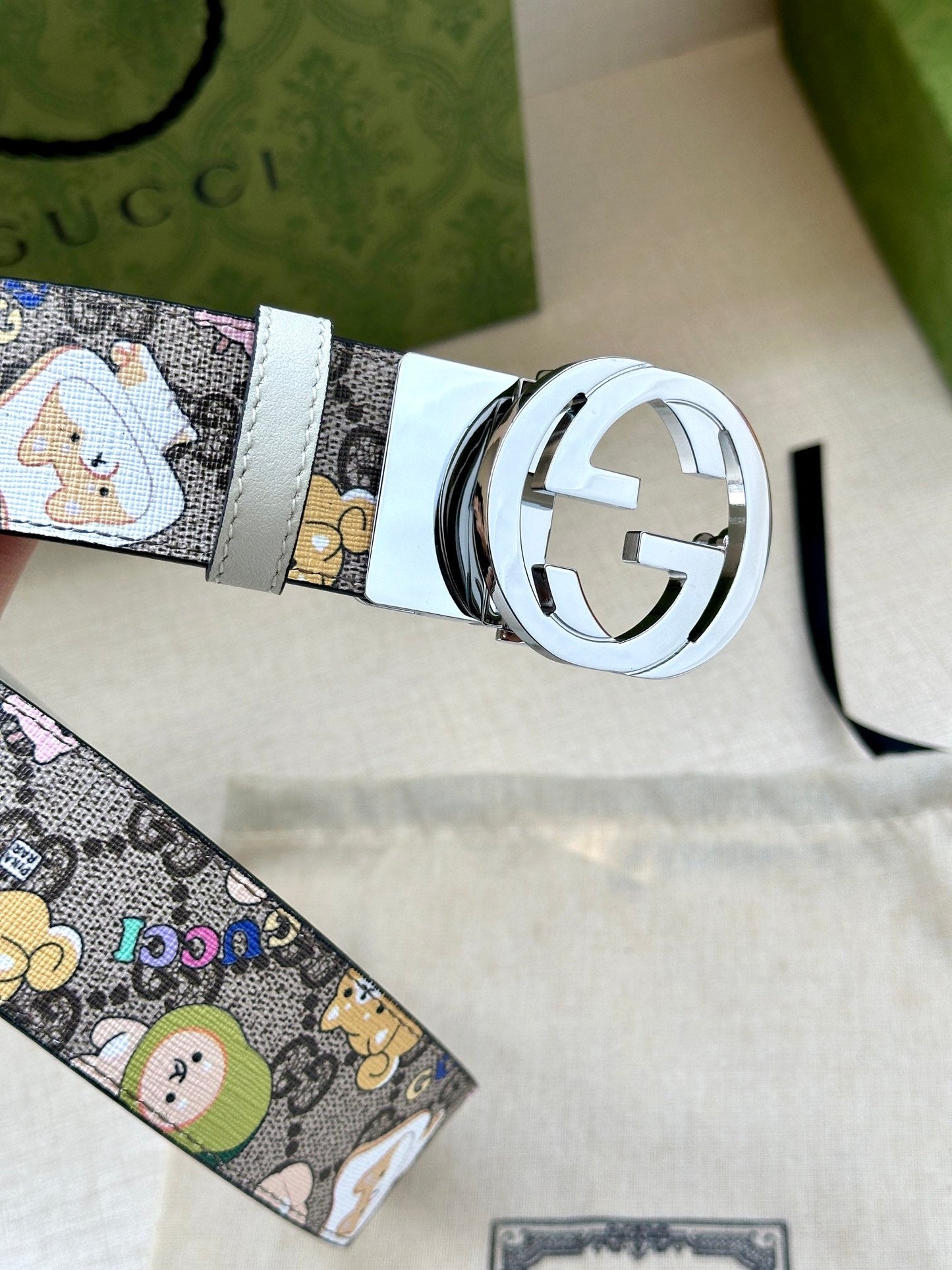 Gucci GG Supreme Doraemon Belt