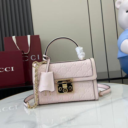 Gucci Padlock GG Embossed Mini Top Handle Bag