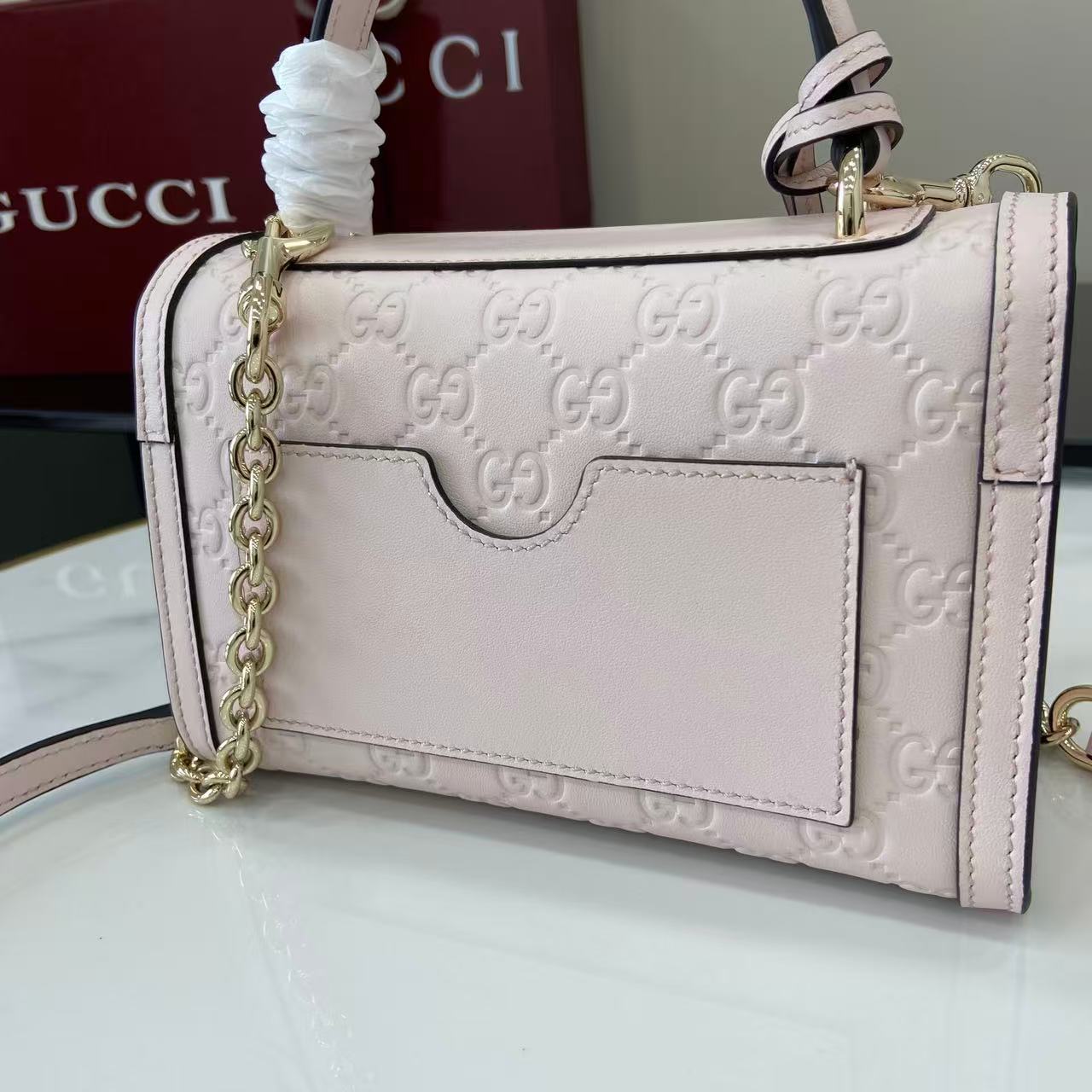 Gucci Padlock GG Embossed Mini Top Handle Bag