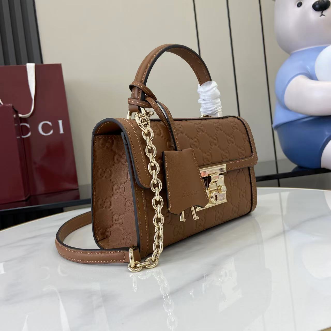 Gucci Padlock GG Embossed Mini Top Handle Bag