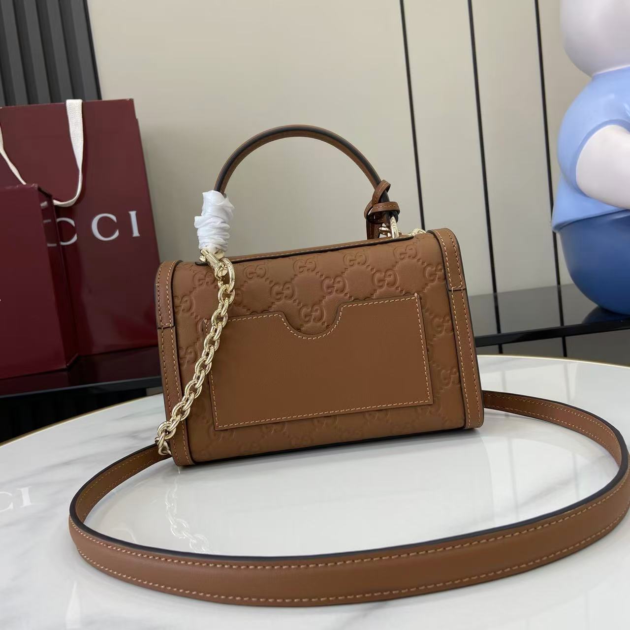 Gucci Padlock GG Embossed Mini Top Handle Bag