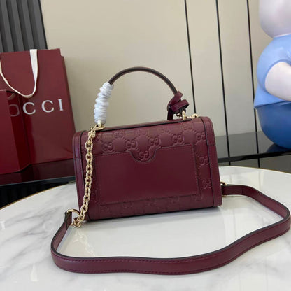 Gucci Padlock GG Embossed Mini Top Handle Bag
