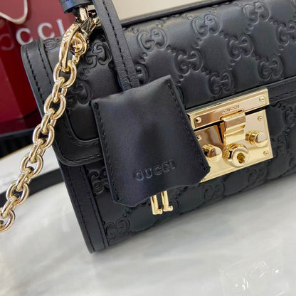 Gucci Padlock GG Embossed Mini Top Handle Bag