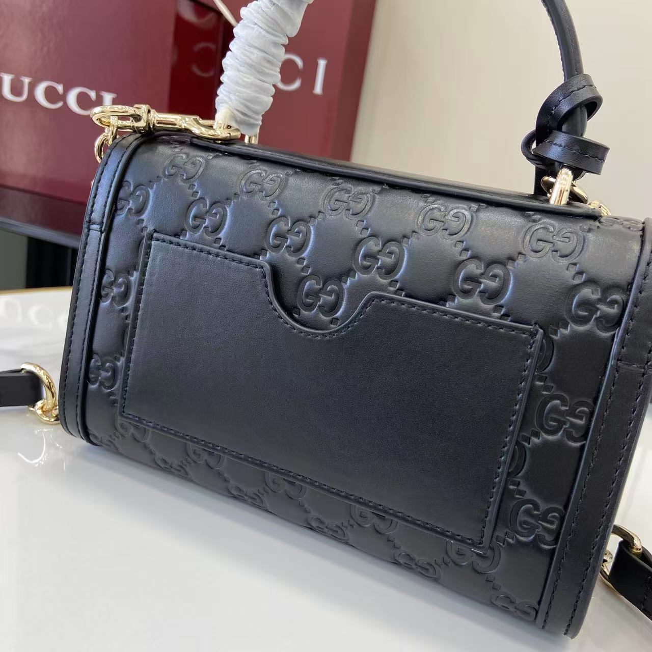 Gucci Padlock GG Embossed Mini Top Handle Bag