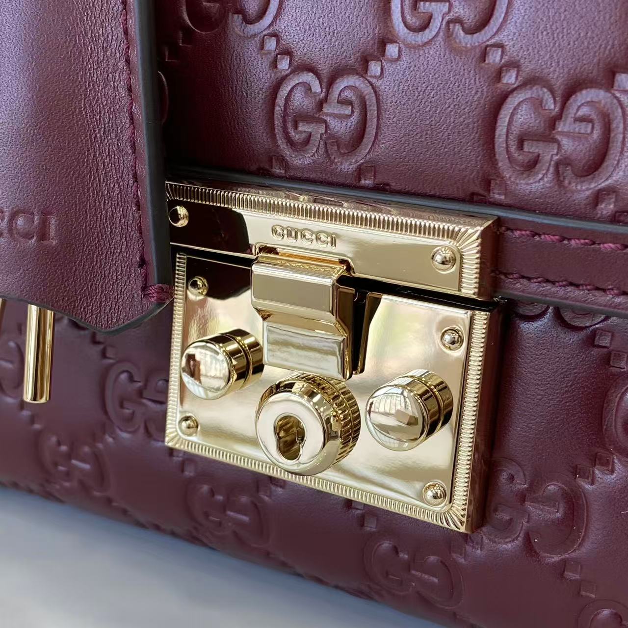Gucci Padlock GG Embossed Mini Top Handle Bag