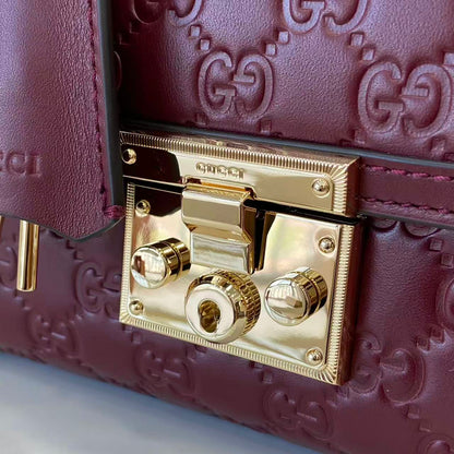 Gucci Padlock GG Embossed Mini Top Handle Bag