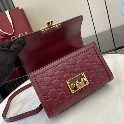 Gucci Padlock GG Embossed Mini Top Handle Bag