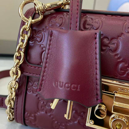 Gucci Padlock GG Embossed Mini Top Handle Bag