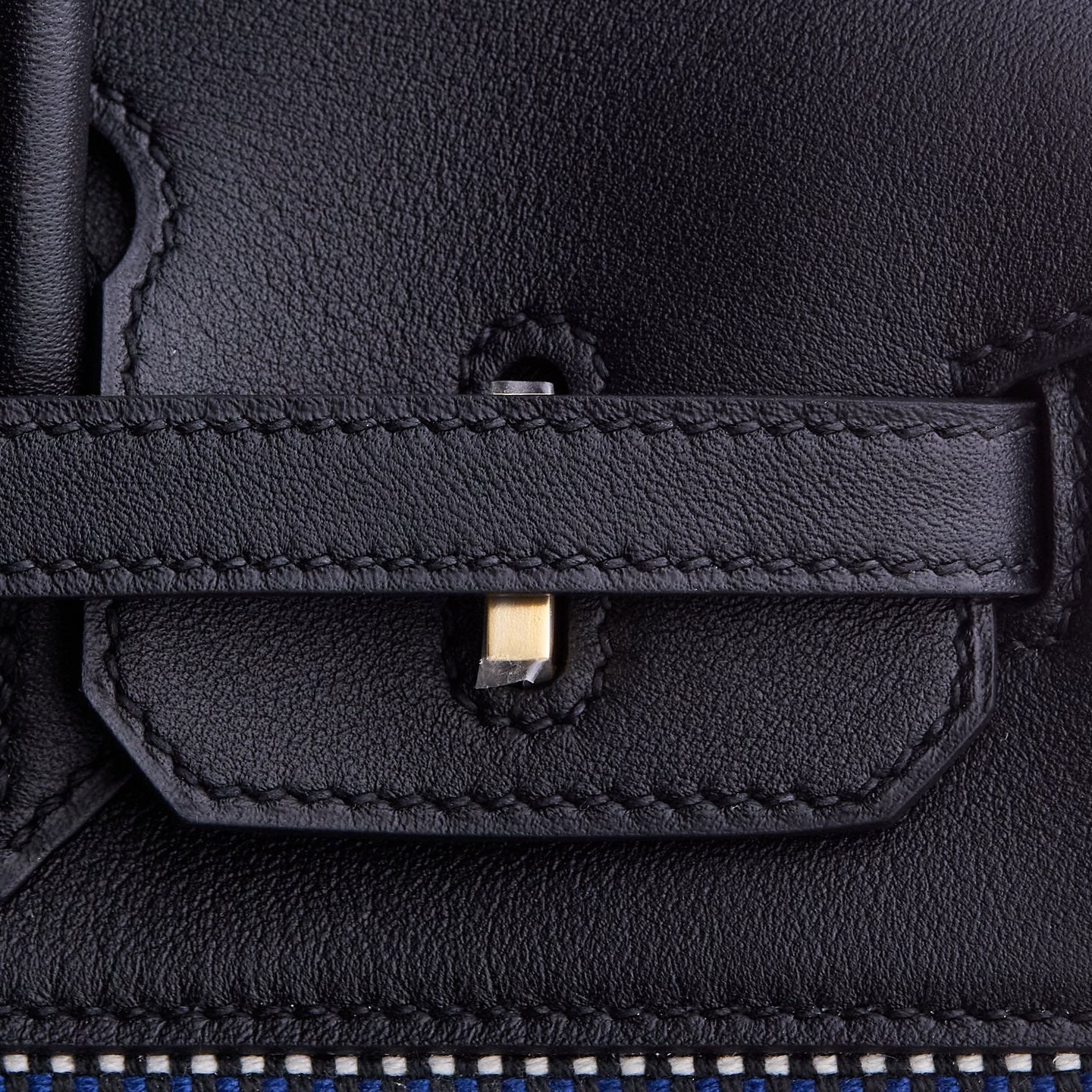 Hermès Birkin 25 – Toile Quadrille & Noir Leather
