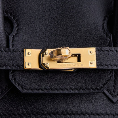 Hermès Birkin 25 – Toile Quadrille & Noir Leather