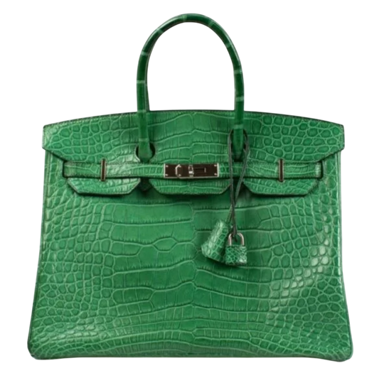 Hermes Birkin 35 Cactus Matte Alligator Mississippiensis