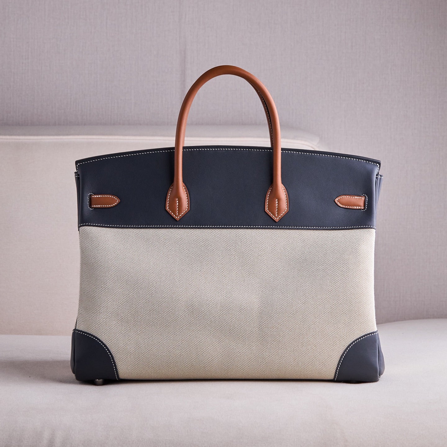 Hermès Birkin 40 – Toile & Swift Leather