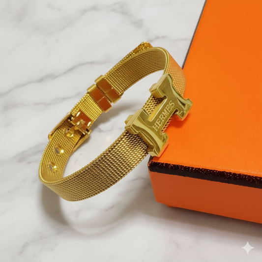 Hermès "H" Logo Mesh Bracelet