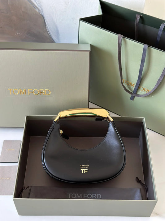 Tom Ford Bianca Mini Metallic Hobo Bag