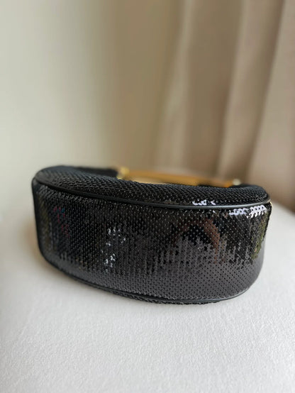 Tom Ford Bianca Mini Hobo Bag in Black Sequins