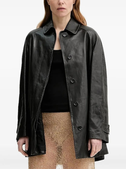 Jil Sander Oversized Leather Coat