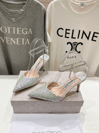 Jimmy Choo Averly Crystal line Sandals