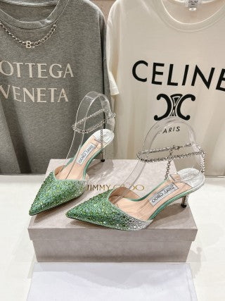 Jimmy Choo Averly Crystal line Sandals