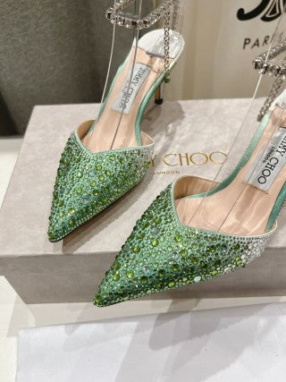 Jimmy Choo Averly Crystal line Sandals