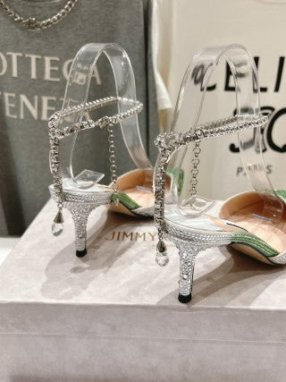 Jimmy Choo Averly Crystal line Sandals