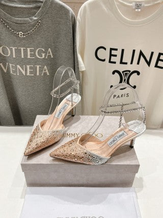 Jimmy Choo Averly Crystal line Sandals