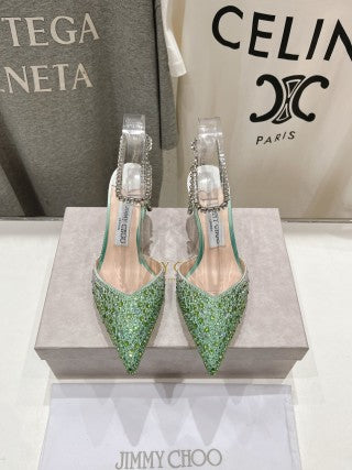 Jimmy Choo Averly Crystal line Sandals