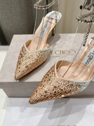 Jimmy Choo Averly Crystal line Sandals