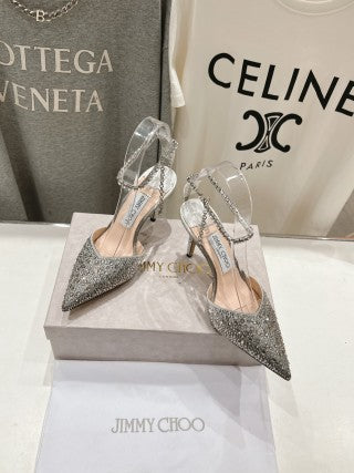 Jimmy Choo Averly Crystal line Sandals